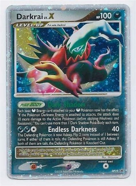 Pokemon Diamond & Pearl Single Darkrai lv. X DP19 Promo.